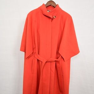 Rena Lange Orange Button Trench Coat